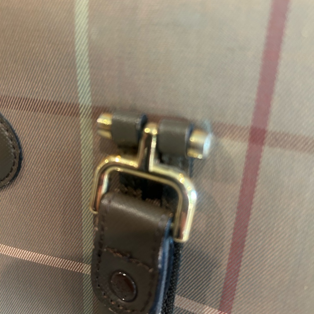 Authentic Burberry Plaid Vintage Handbag with Dark Brown Accents - Picture 4 of 13